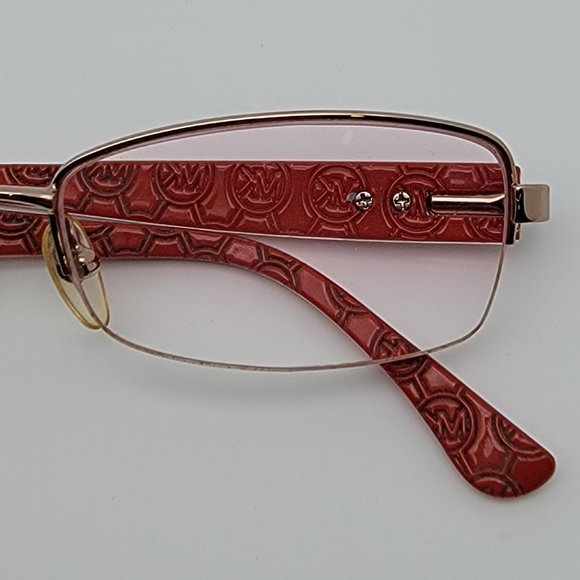 *SOLD* Michael Kors MK361 780 Gold Crystal Red Semi Rimless Eyeglasses Frame - Picture 12 of 14
